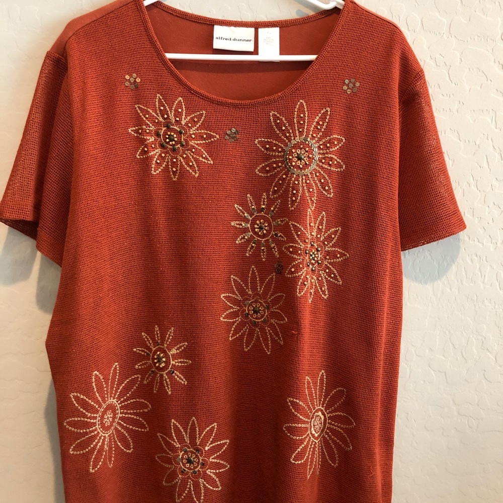 Alfred Dunner Sparkle Top XL
